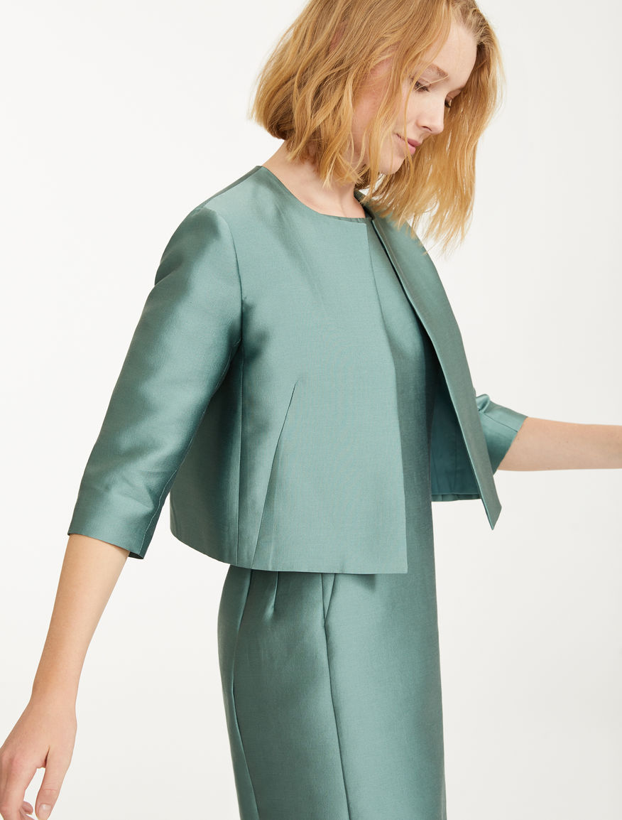 Silk and cotton satin jacket Weekend Maxmara Silk and cotton satin jacket Weekend Maxmara
