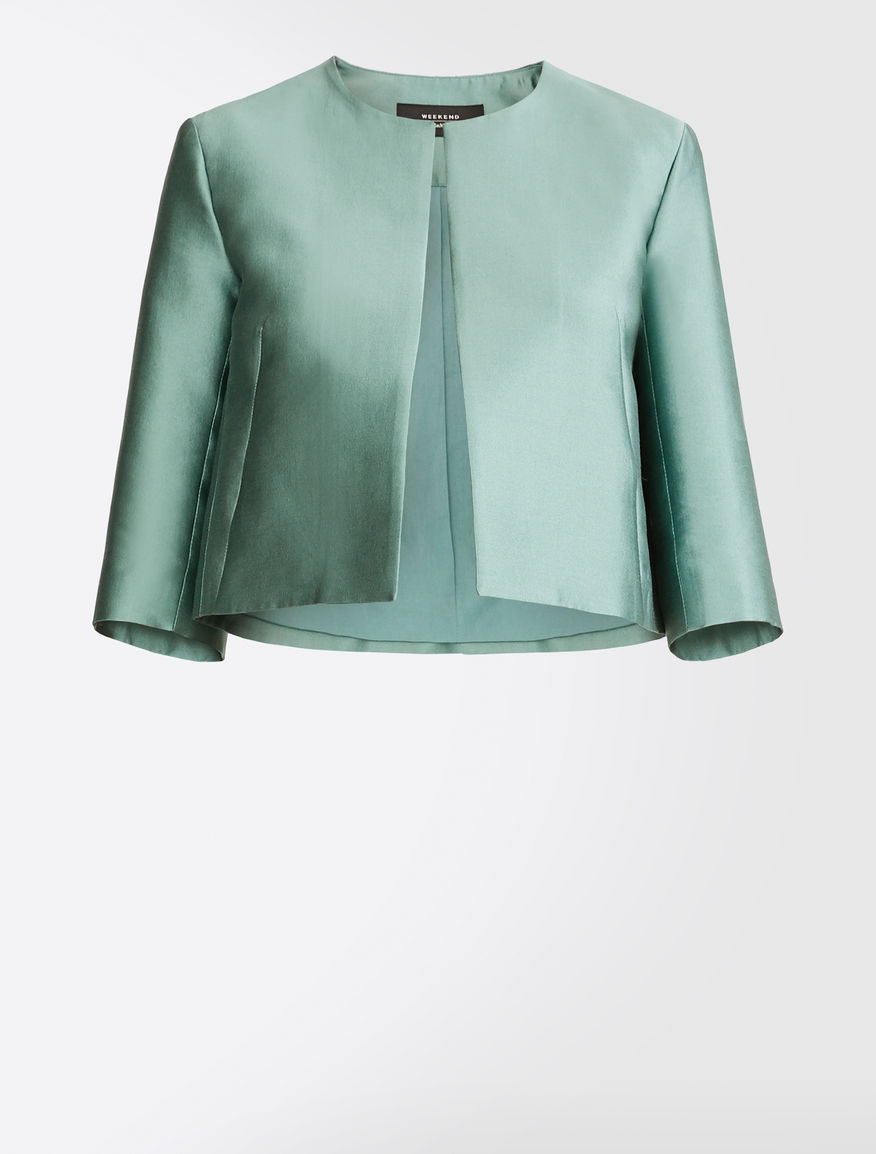 Silk and cotton satin jacket Weekend Maxmara Silk and cotton satin jacket Weekend Maxmara