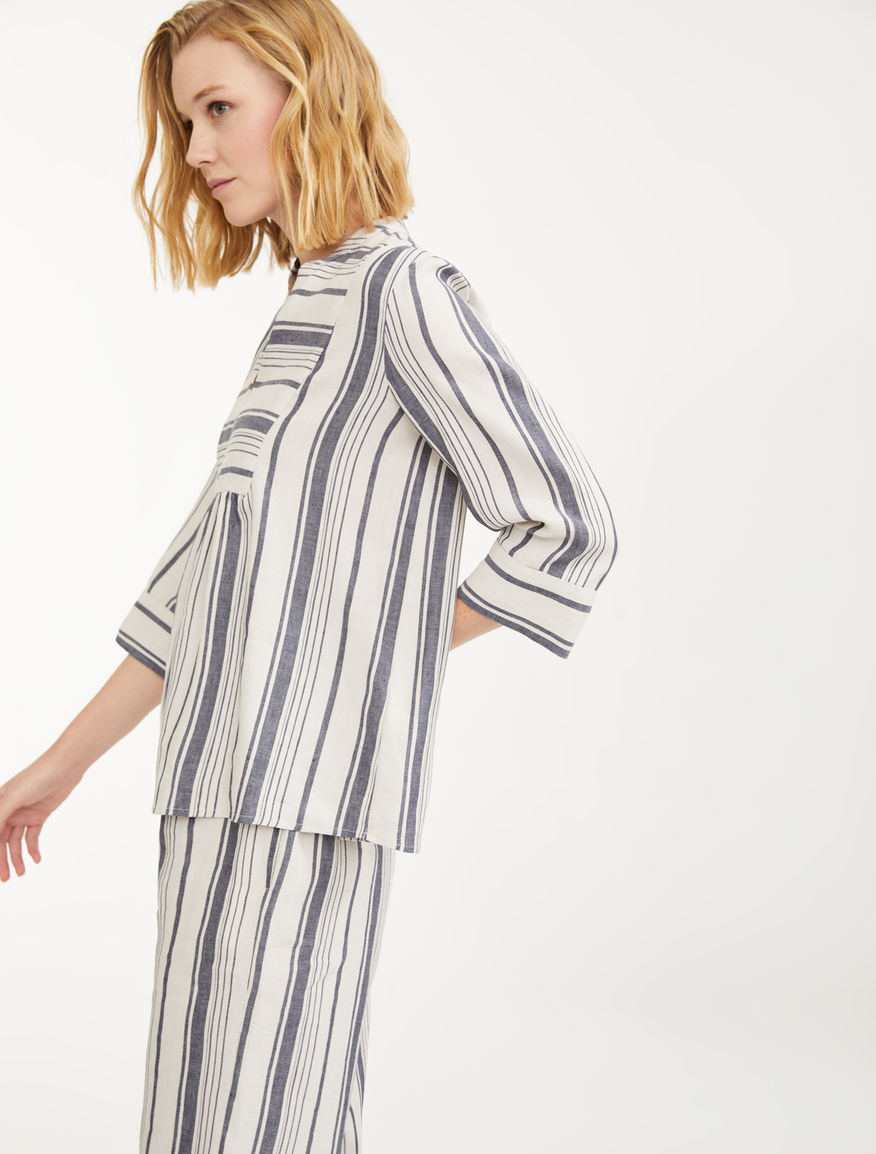 Blouse in cotton and linen satin Weekend Maxmara Blouse in cotton and linen satin Weekend Maxmara