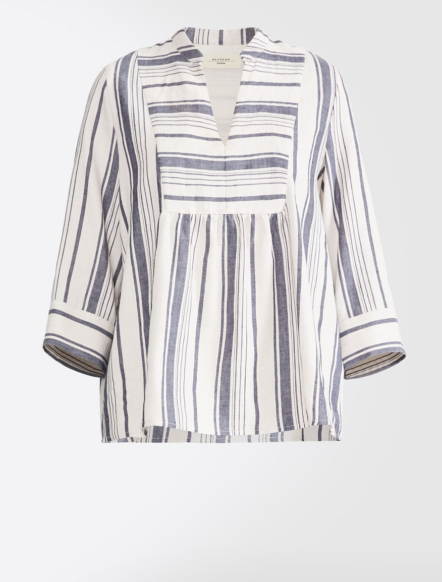 Blouse in cotton and linen satin Weekend Maxmara Blouse in cotton and linen satin Weekend Maxmara