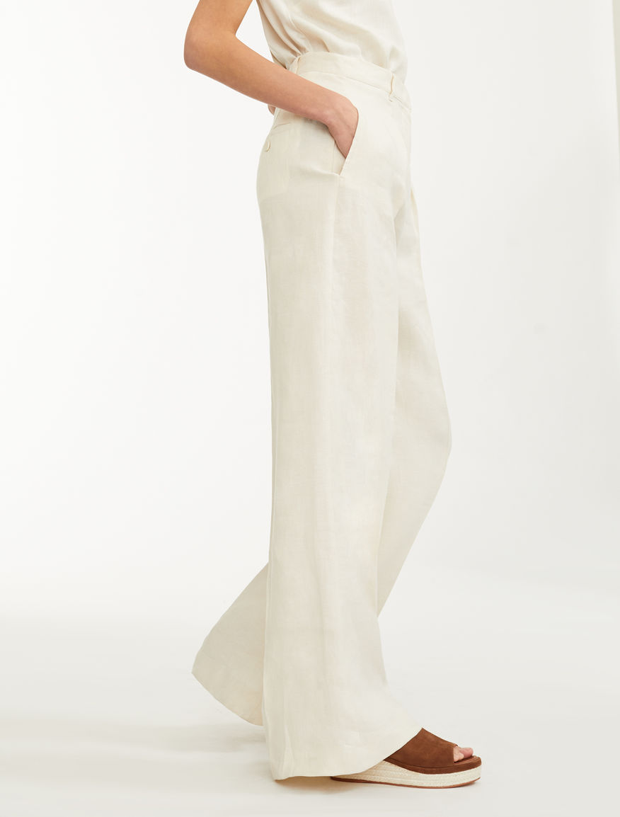 Linen canvas trousers Weekend Maxmara Linen canvas trousers Weekend Maxmara
