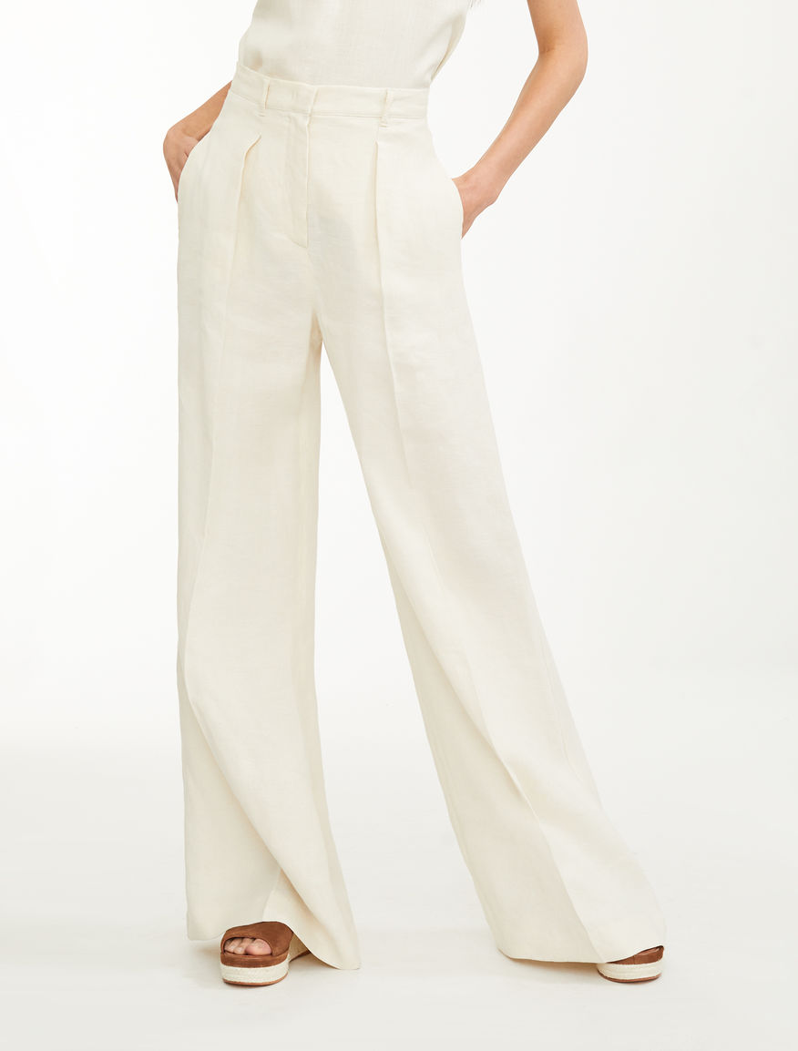 Linen canvas trousers Weekend Maxmara Linen canvas trousers Weekend Maxmara