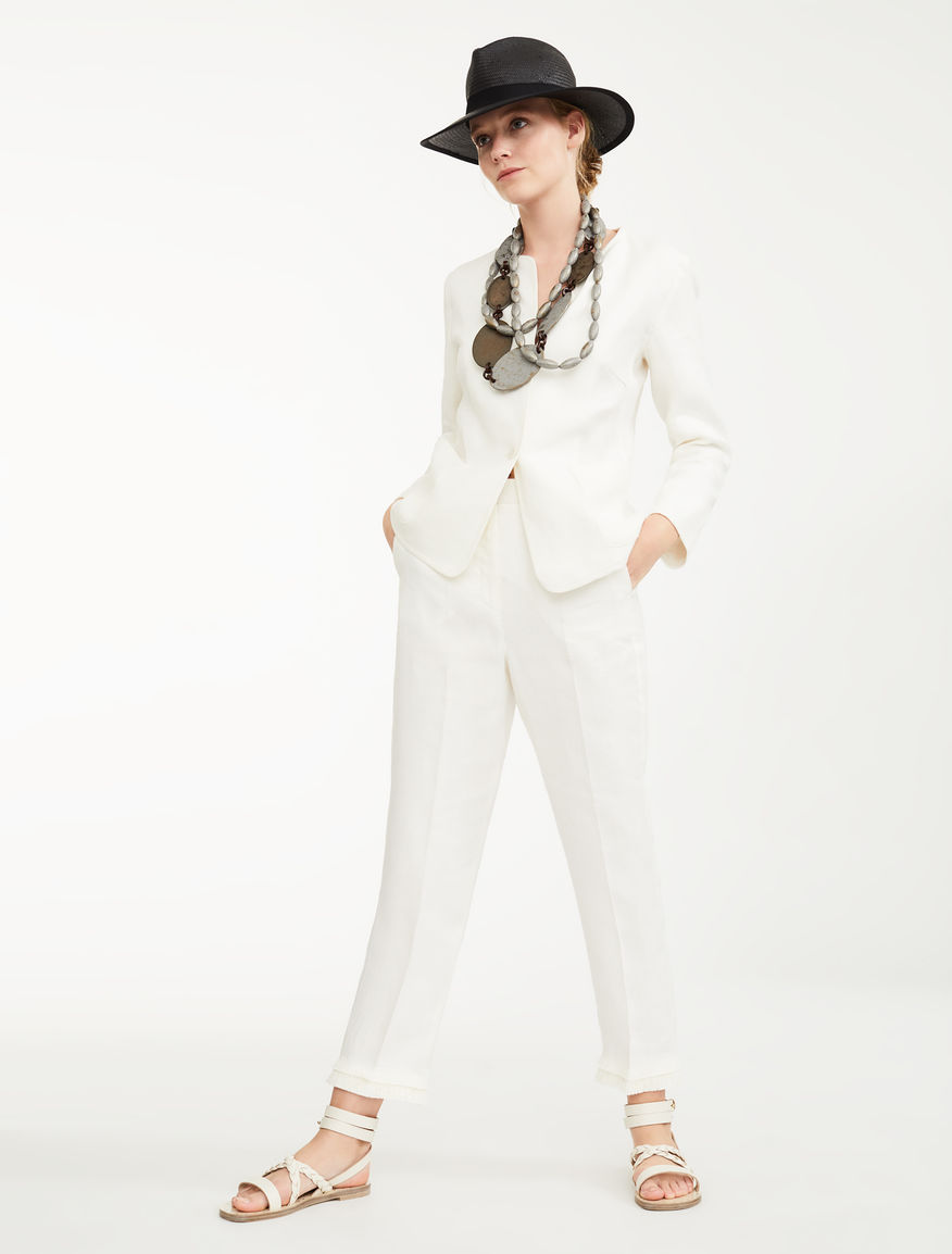 Linen canvas trousers Weekend Maxmara Linen canvas trousers Weekend Maxmara