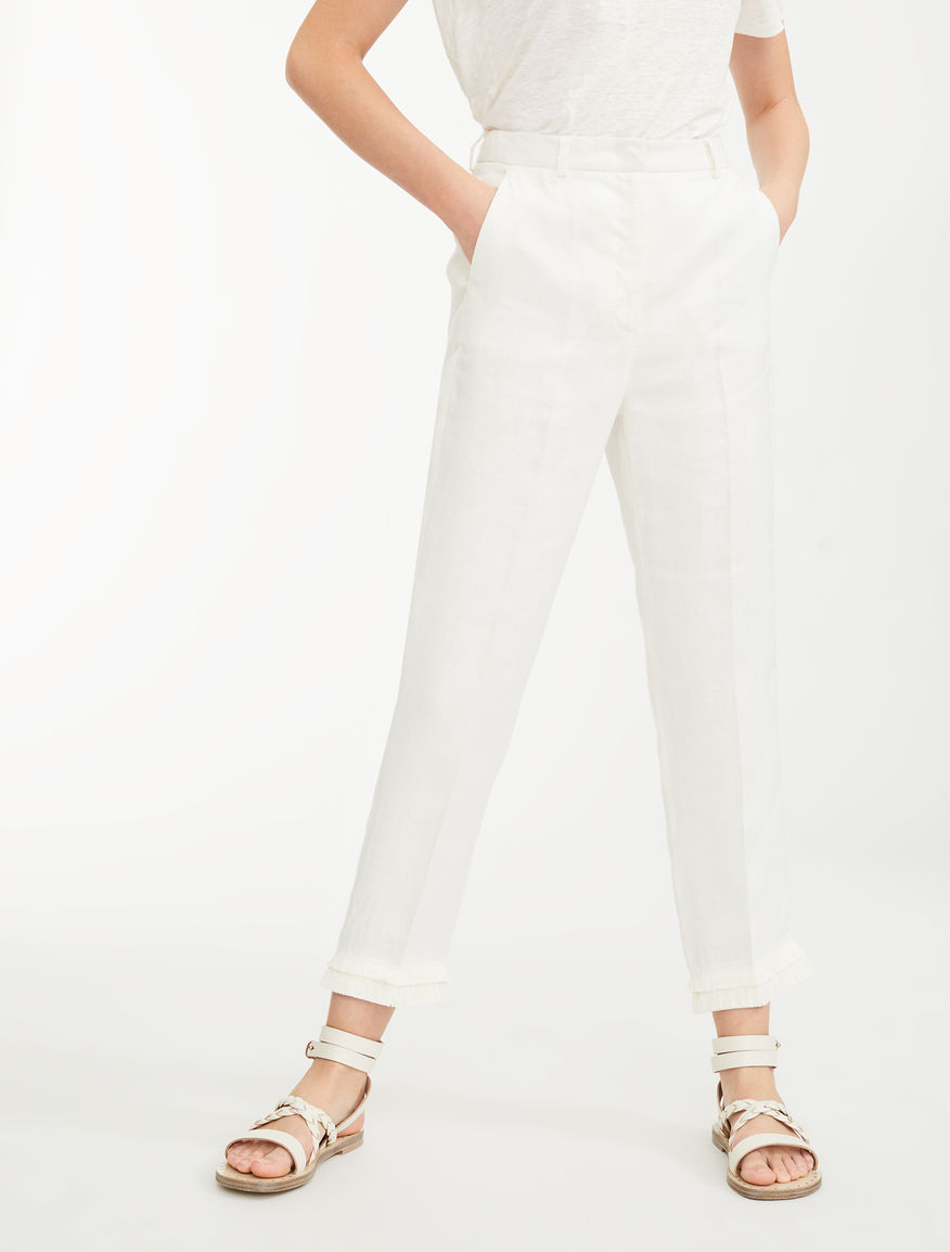 Linen canvas trousers Weekend Maxmara Linen canvas trousers Weekend Maxmara