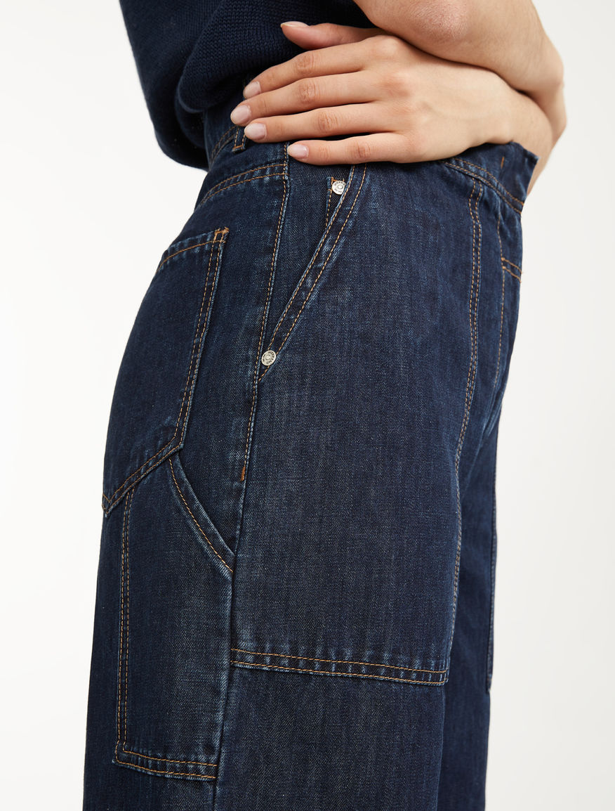 Linen and cotton denim trousers Weekend Maxmara Linen and cotton denim trousers Weekend Maxmara
