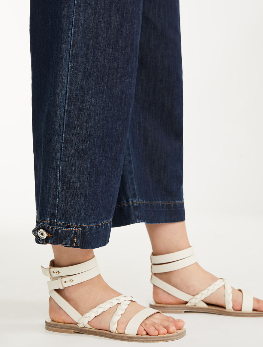 Linen and cotton denim trousers Weekend Maxmara Linen and cotton denim trousers Weekend Maxmara