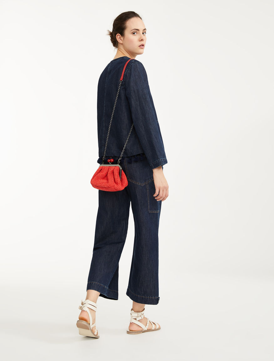 Linen and cotton denim trousers Weekend Maxmara Linen and cotton denim trousers Weekend Maxmara