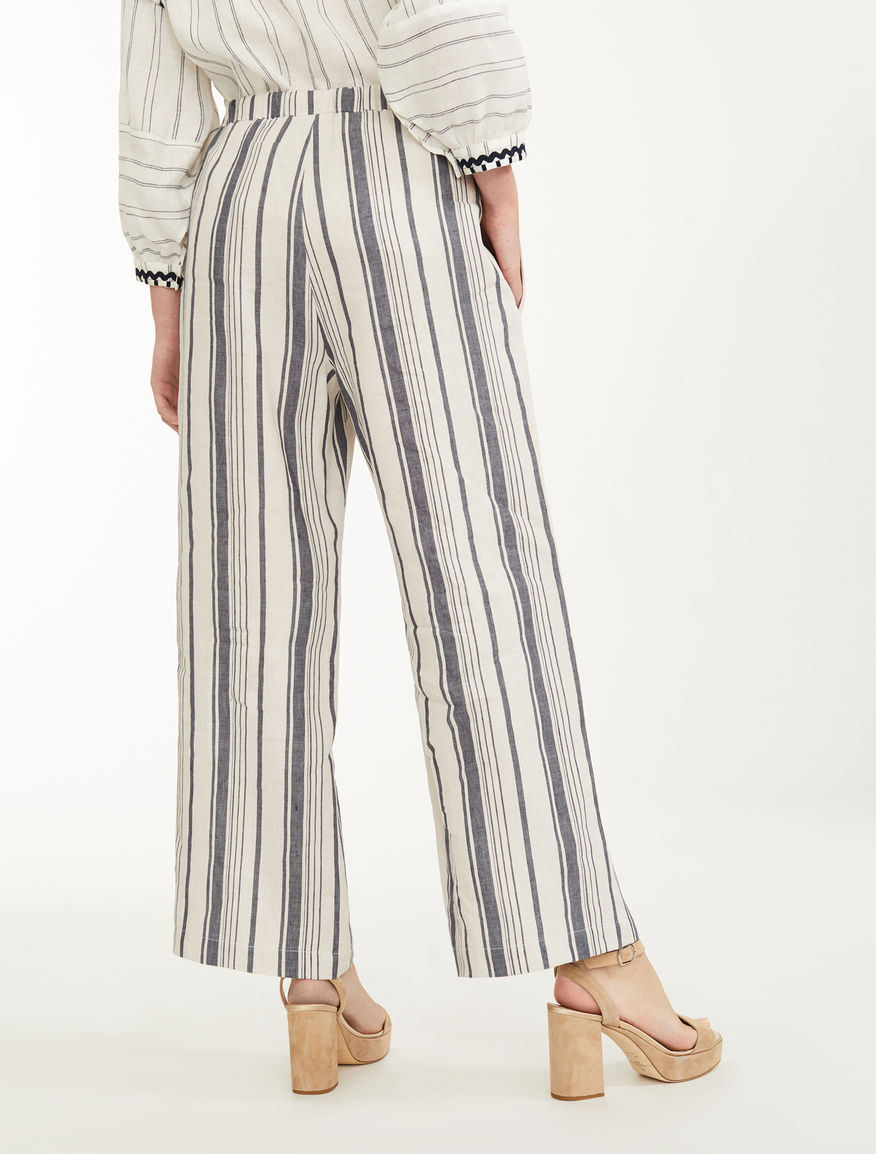 Trousers in cotton and linen satin Weekend Maxmara Trousers in cotton and linen satin Weekend Maxmara