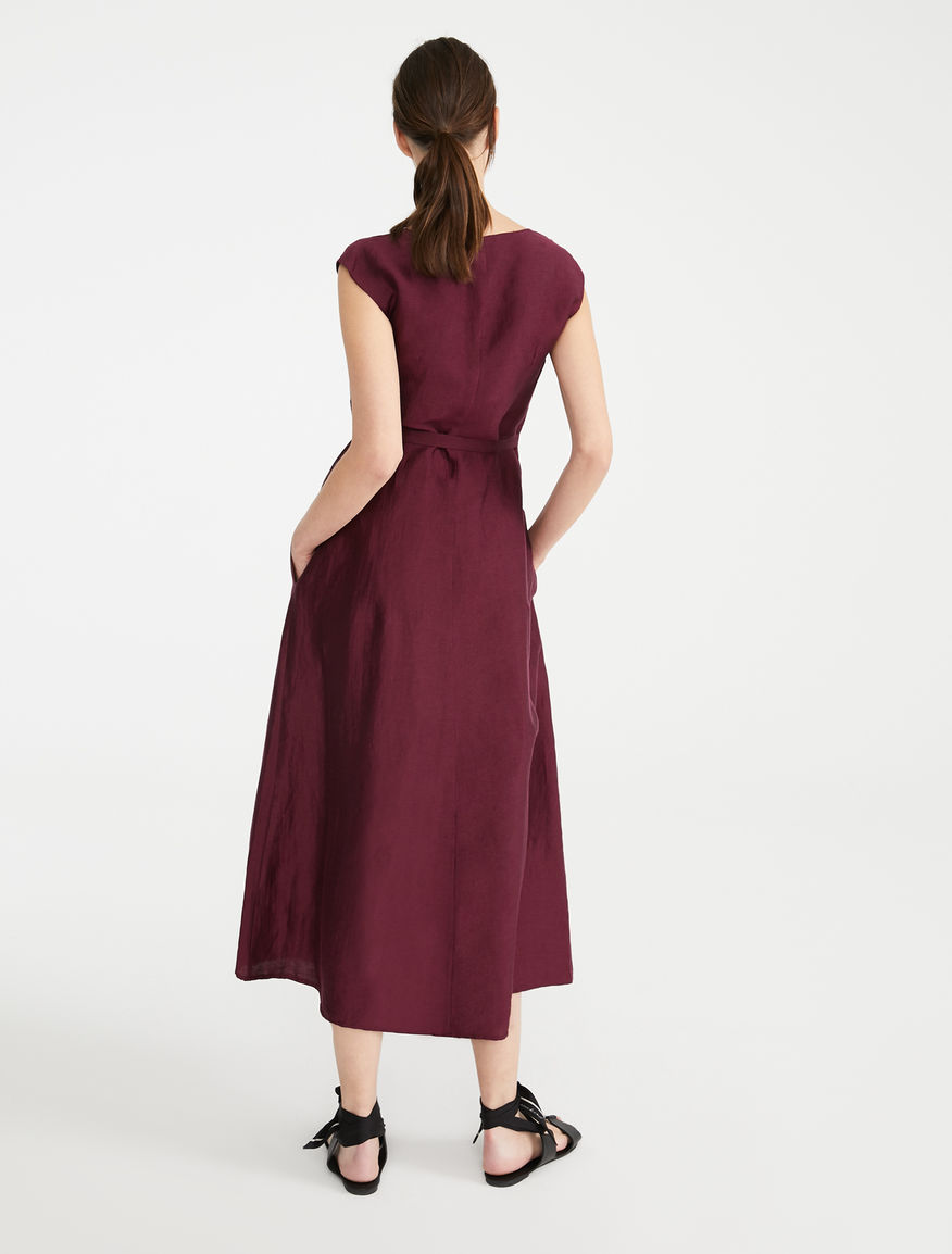 Dress in silk and linen satin Weekend Maxmara Dress in silk and linen satin Weekend Maxmara