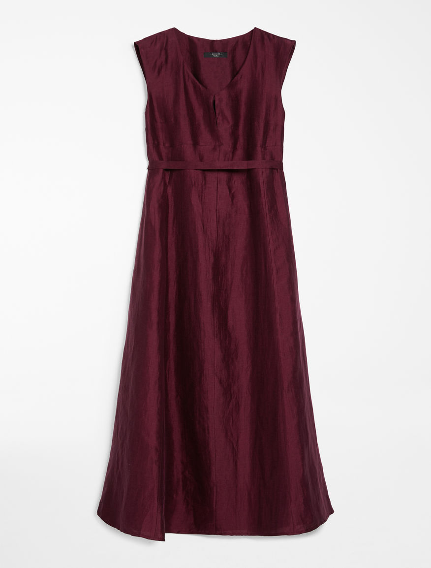 Dress in silk and linen satin Weekend Maxmara Dress in silk and linen satin Weekend Maxmara