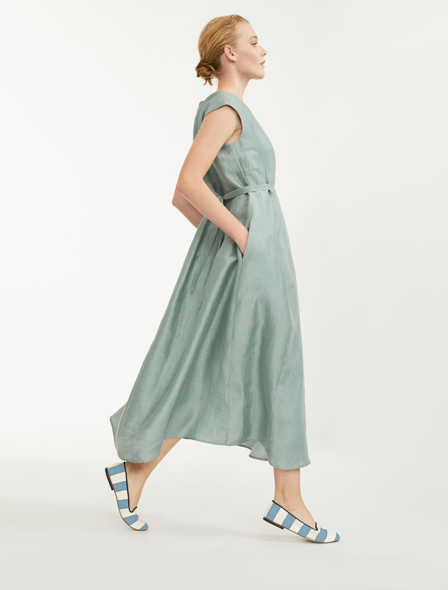 Dress in silk and linen satin Weekend Maxmara Dress in silk and linen satin Weekend Maxmara