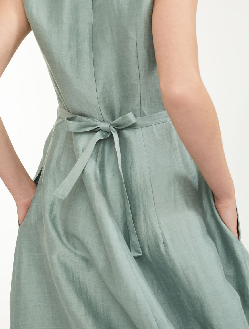 Dress in silk and linen satin Weekend Maxmara Dress in silk and linen satin Weekend Maxmara