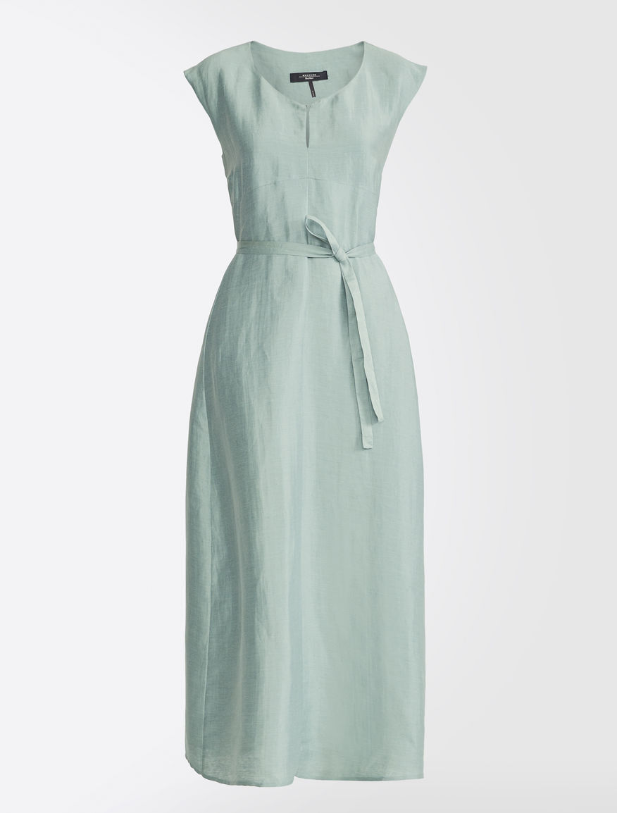 Dress in silk and linen satin Weekend Maxmara Dress in silk and linen satin Weekend Maxmara