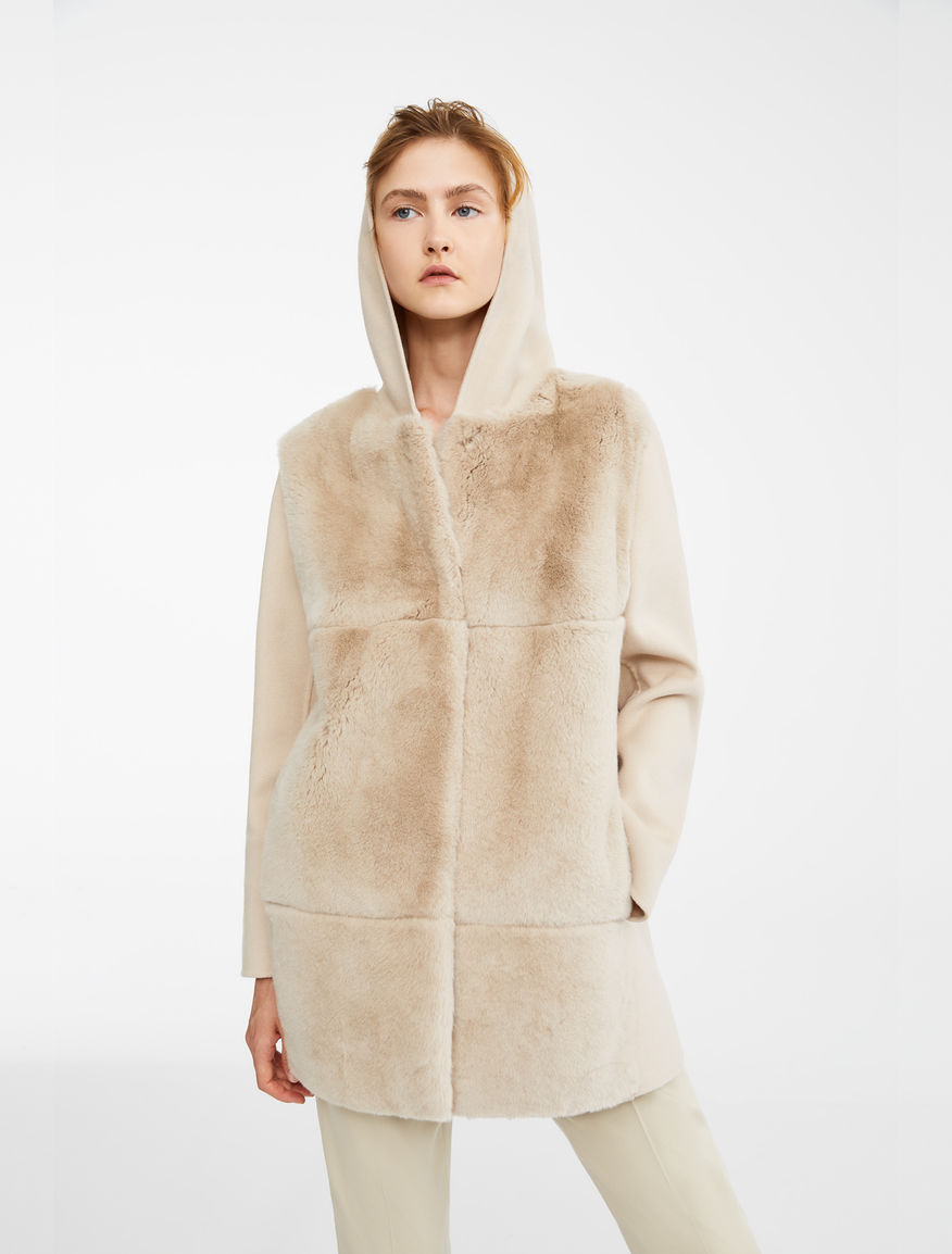 Rabbit fur and wool coat Weekend Maxmara Rabbit fur and wool coat Weekend Maxmara