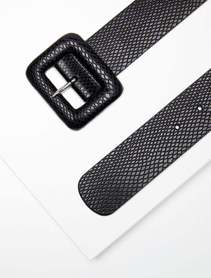 Python-print leather belt Weekend Maxmara Python-print leather belt Weekend Maxmara