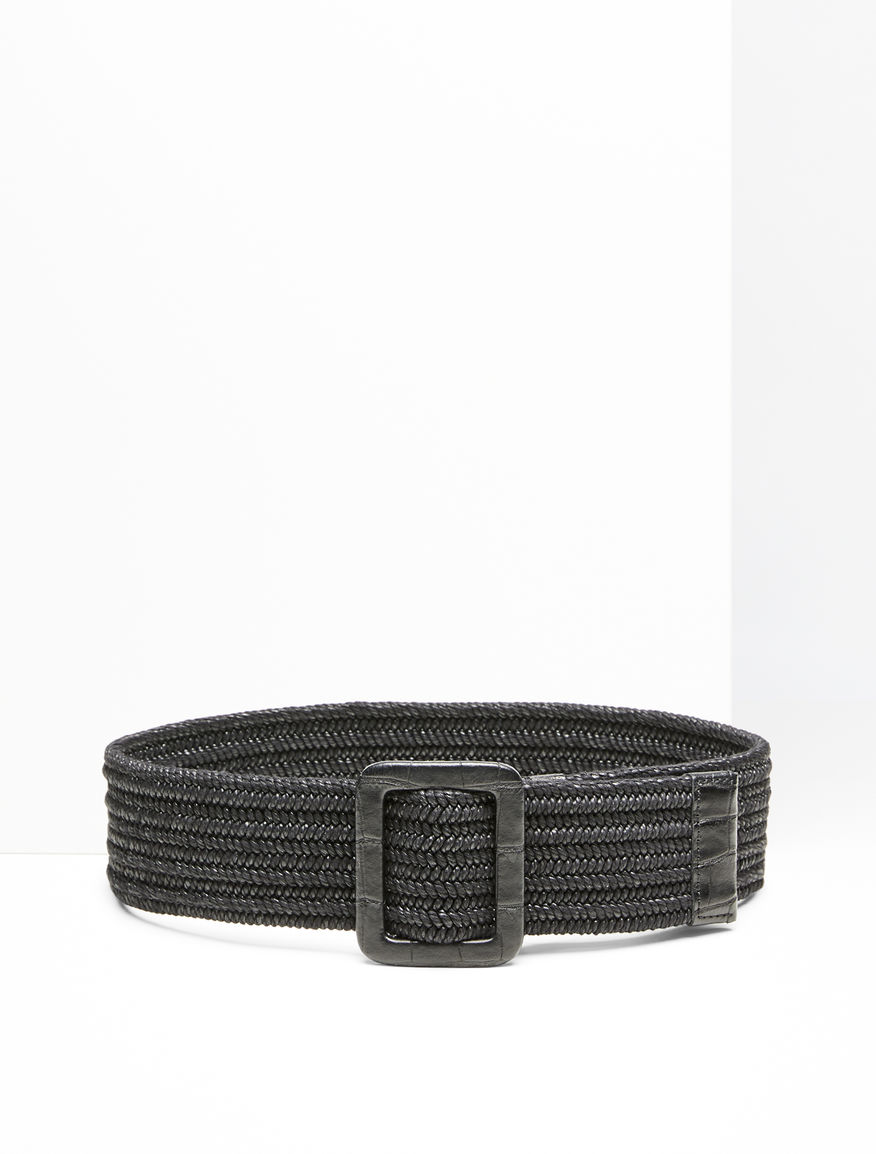 Cotton and printed leather waist belt Weekend Maxmara Cotton and printed leather waist belt Weekend Maxmara