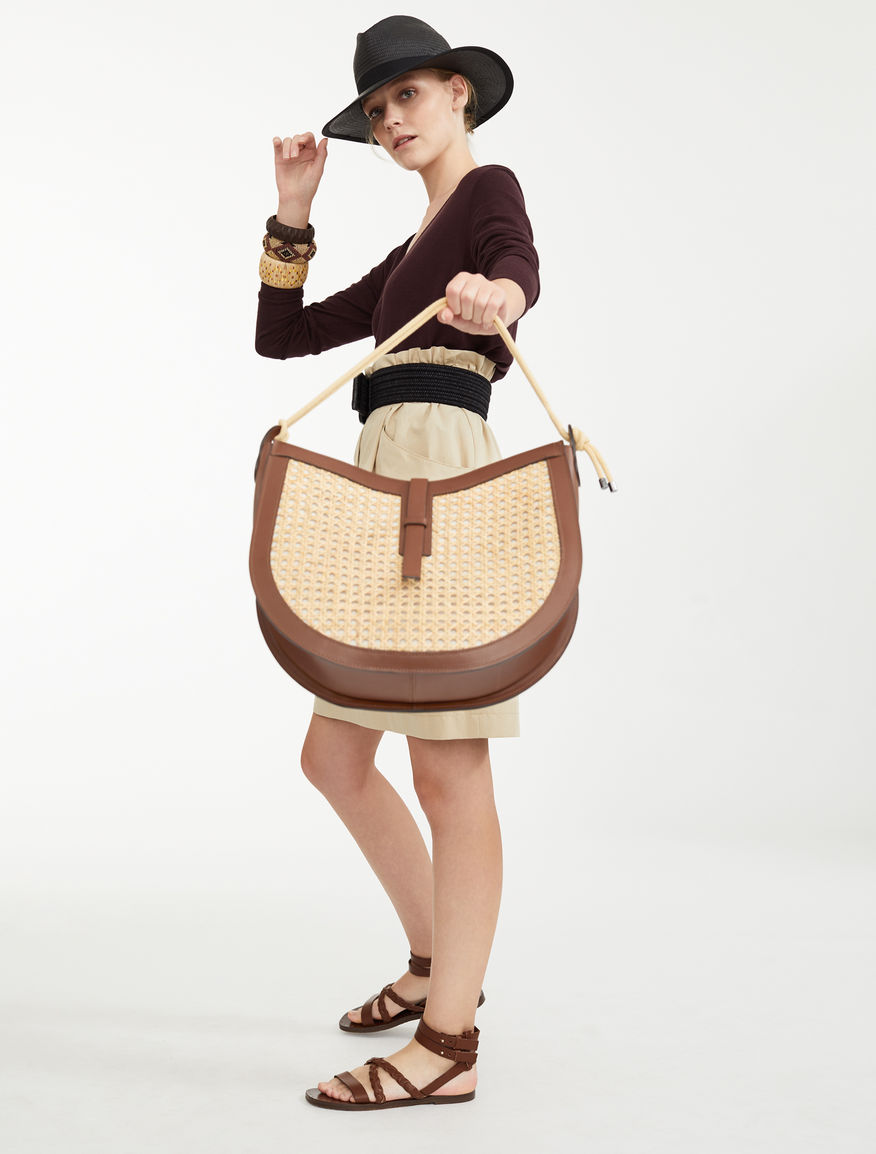 Straw and leather hobo bag Weekend Maxmara Straw and leather hobo bag Weekend Maxmara