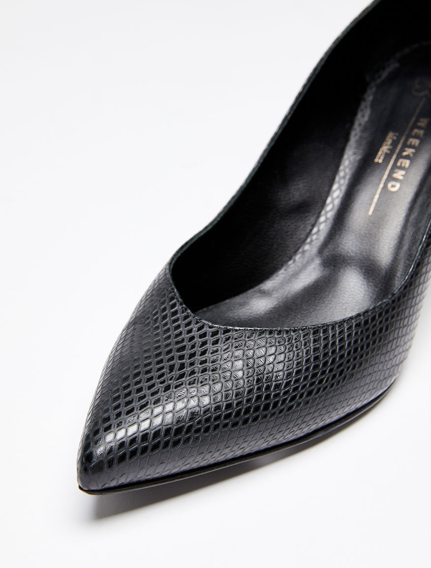 Python-print leather heels Weekend Maxmara Python-print leather heels Weekend Maxmara