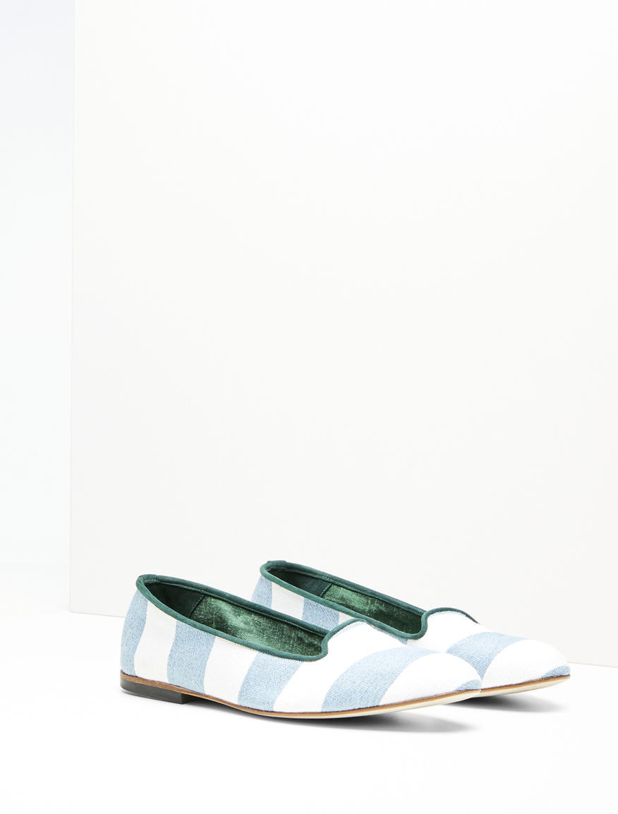 Striped fabric loafer Weekend Maxmara Striped fabric loafer Weekend Maxmara