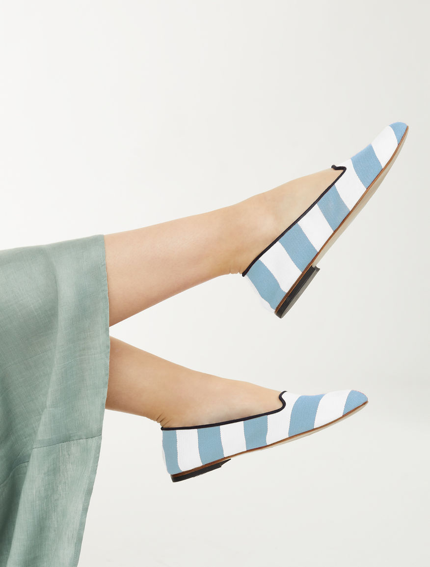 Striped fabric loafer Weekend Maxmara Striped fabric loafer Weekend Maxmara