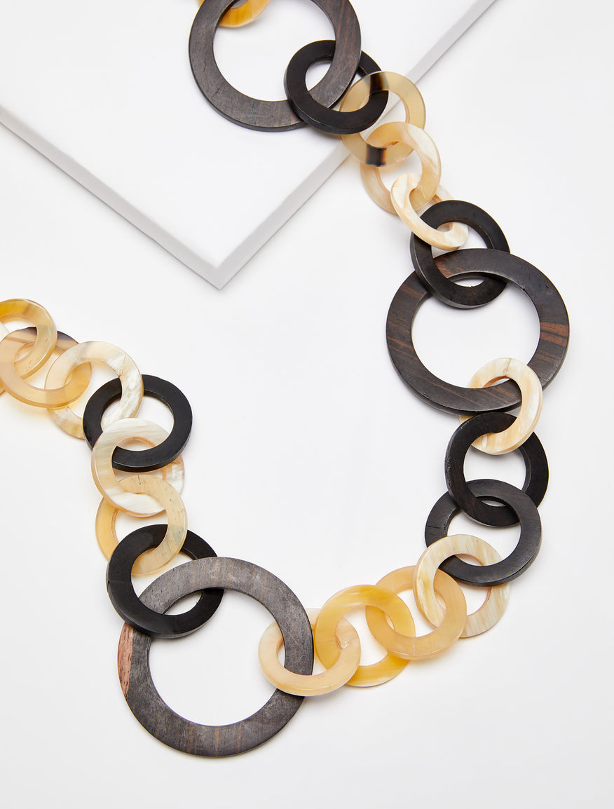 Ebony and horn chain necklace Weekend Maxmara Ebony and horn chain necklace Weekend Maxmara