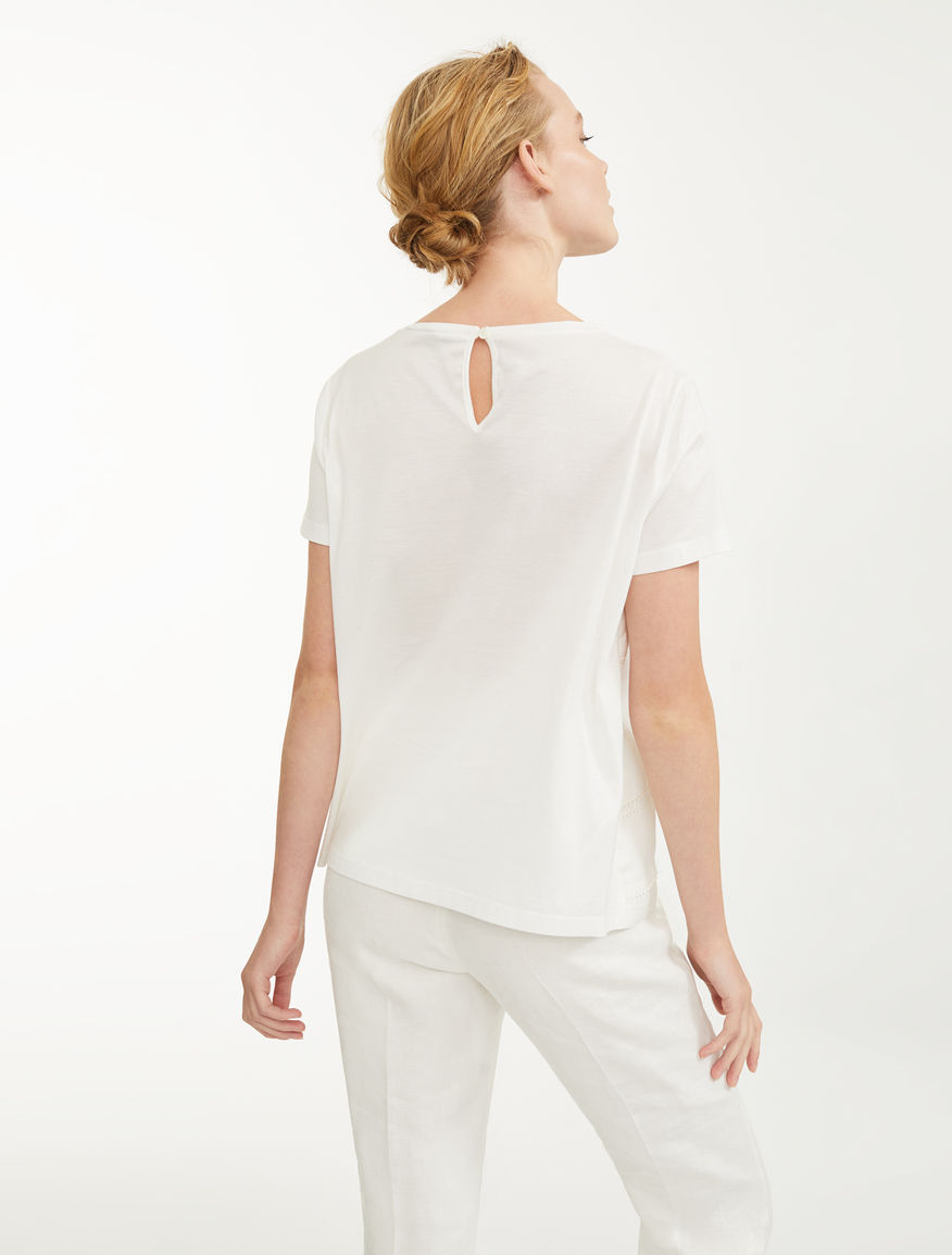 Embroidered linen T-shirt Weekend Maxmara Embroidered linen T-shirt Weekend Maxmara