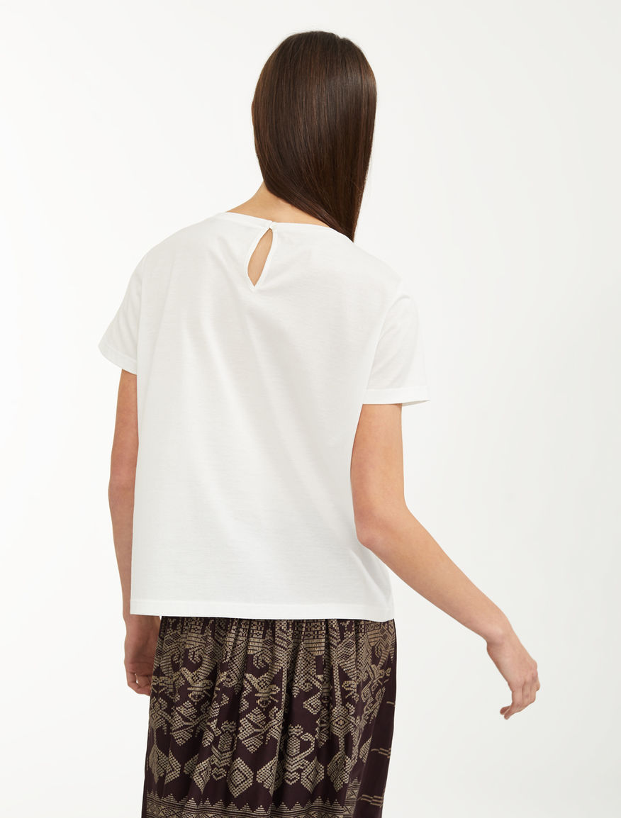 Embroidered linen T-shirt Weekend Maxmara Embroidered linen T-shirt Weekend Maxmara