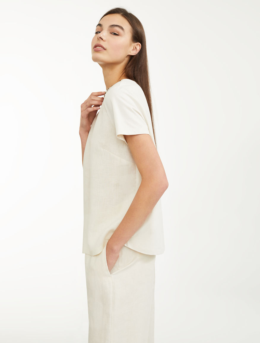 Cotton and linen T-shirt Weekend Maxmara Cotton and linen T-shirt Weekend Maxmara