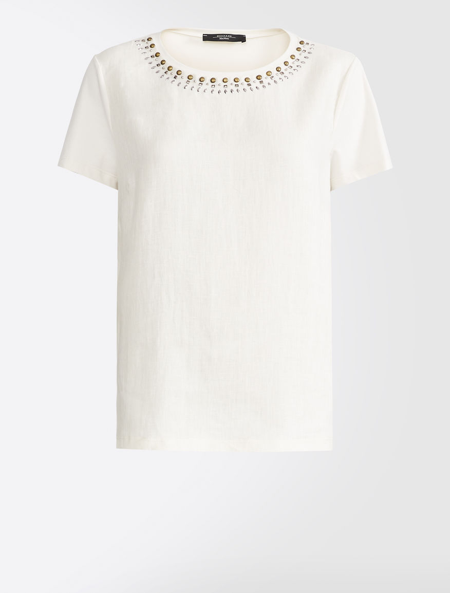Cotton and linen T-shirt Weekend Maxmara Cotton and linen T-shirt Weekend Maxmara