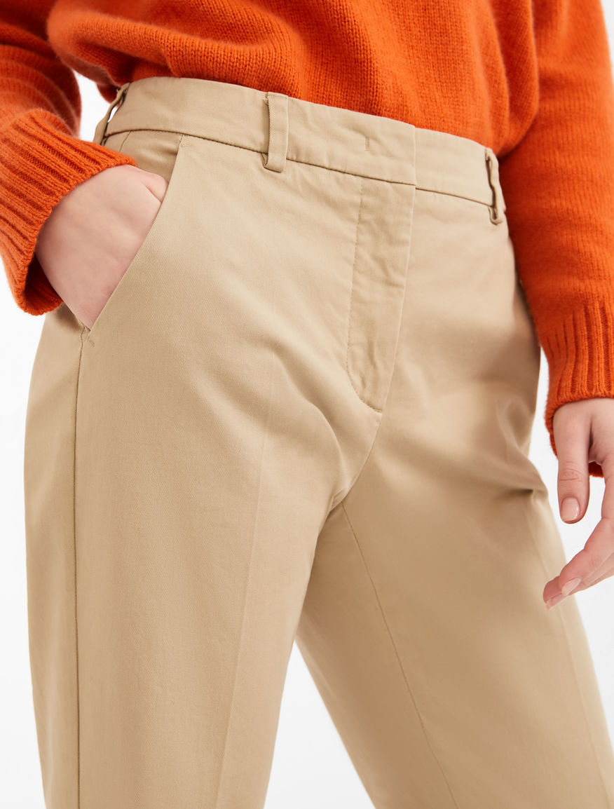 Pantaloni in twill di cotone Weekend Maxmara Pantaloni in twill di cotone Weekend Maxmara