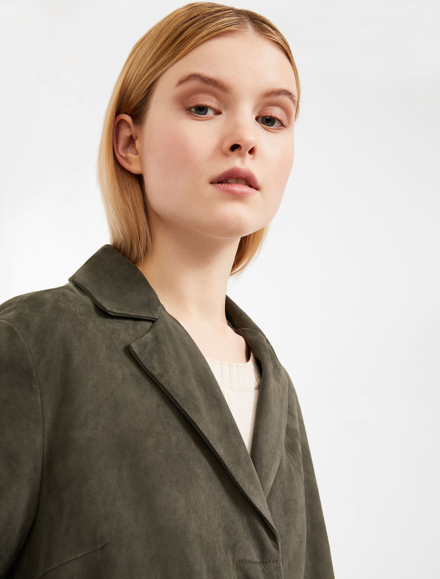 Suede leather duster coat Weekend Maxmara Suede leather duster coat Weekend Maxmara