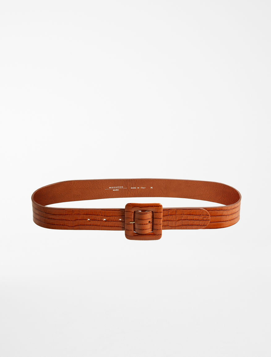Crocodile print leather belt Weekend Maxmara Crocodile print leather belt Weekend Maxmara