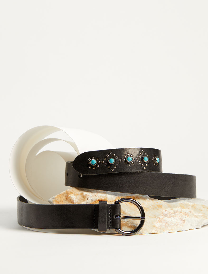 Leather belt with studs Weekend Maxmara Leather belt with studs Weekend Maxmara