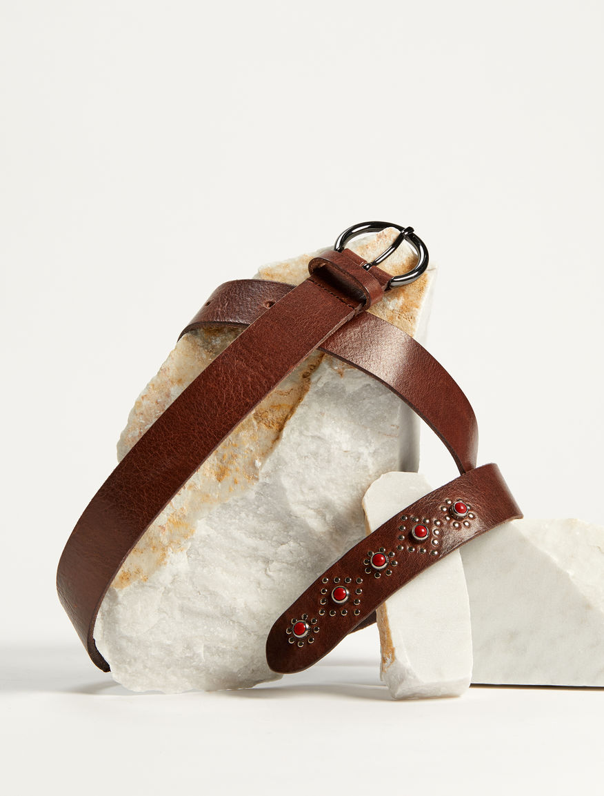 Leather belt with studs Weekend Maxmara Leather belt with studs Weekend Maxmara