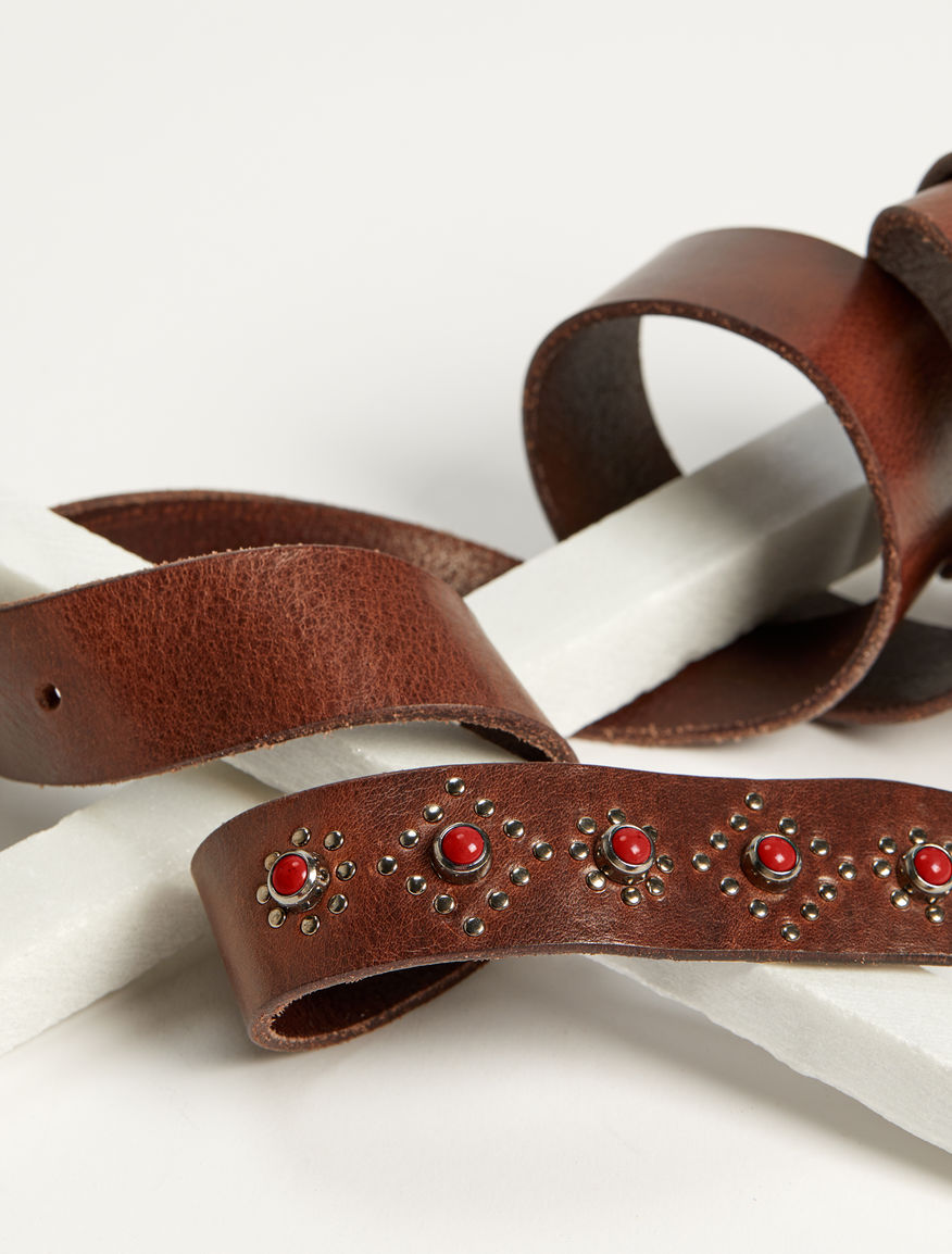 Leather belt with studs Weekend Maxmara Leather belt with studs Weekend Maxmara