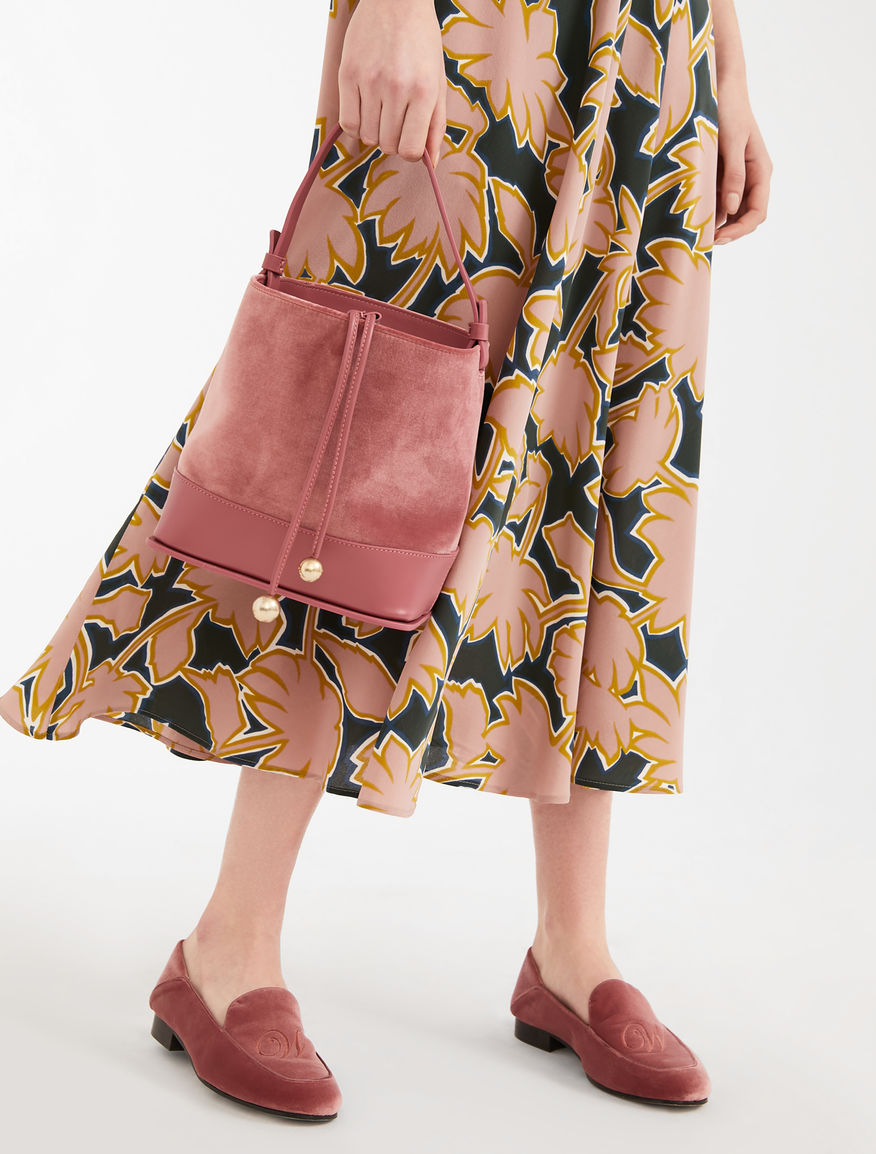 Velvet and leather shopper bag Weekend Maxmara Velvet and leather shopper bag Weekend Maxmara