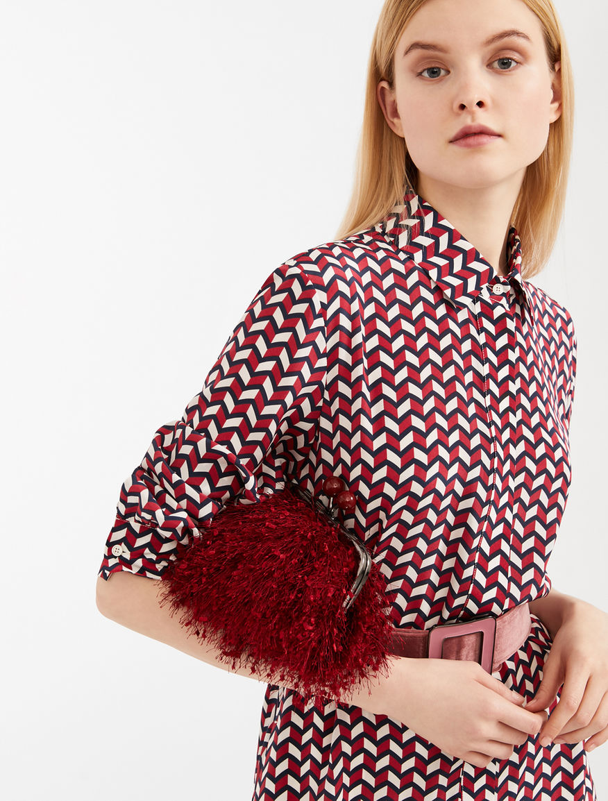 Mini Pasticcino Bag with feathers Weekend Maxmara Mini Pasticcino Bag with feathers Weekend Maxmara
